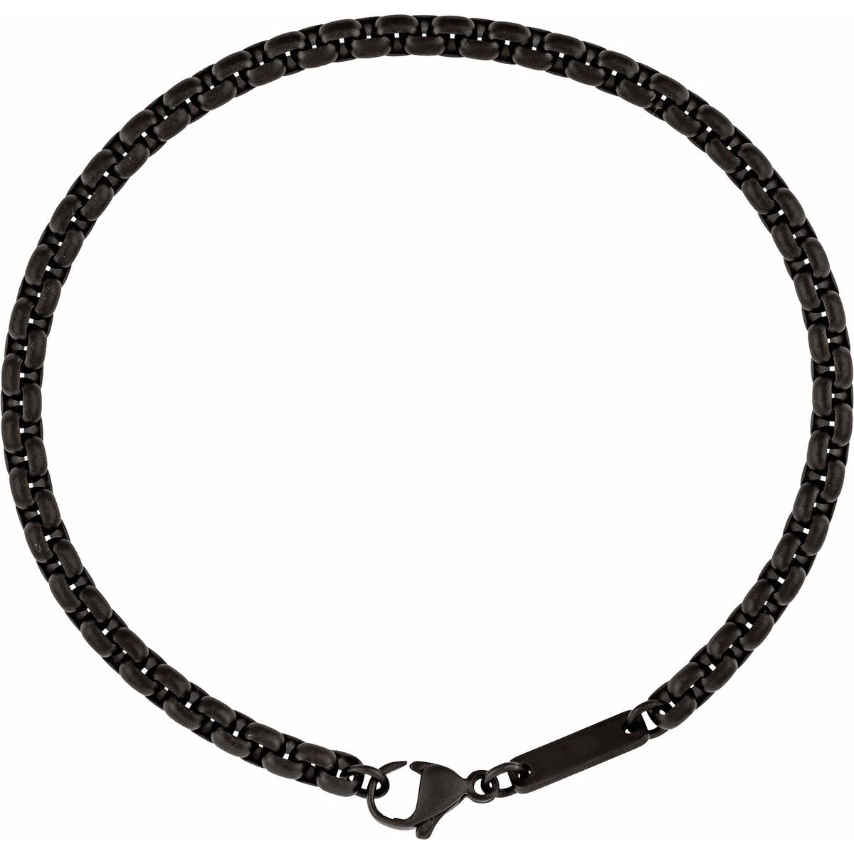 4 mm Rounded Box Chain Bracelet (4 Mm / 8 In) - gallery - Series CH1289
