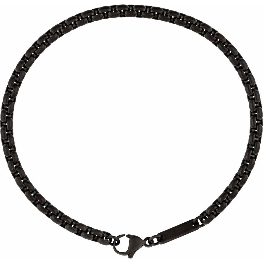 4 mm Rounded Box Chain Bracelet (4 Mm / 8 In) - gallery - Series CH1289