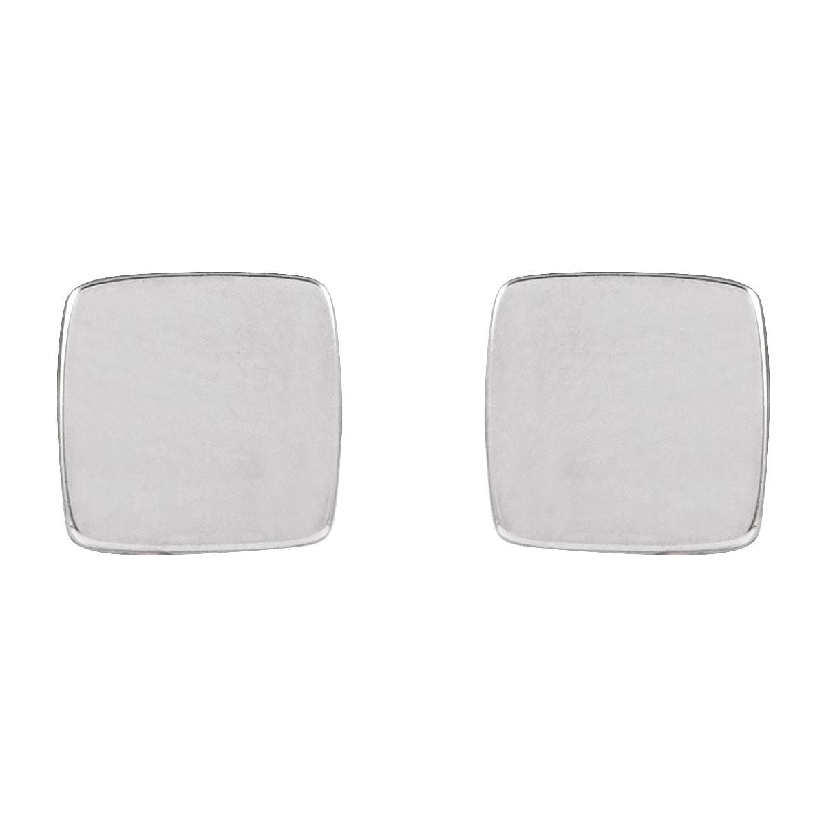 Engravable Geometric Stud Earrings (5 X 5 Mm)