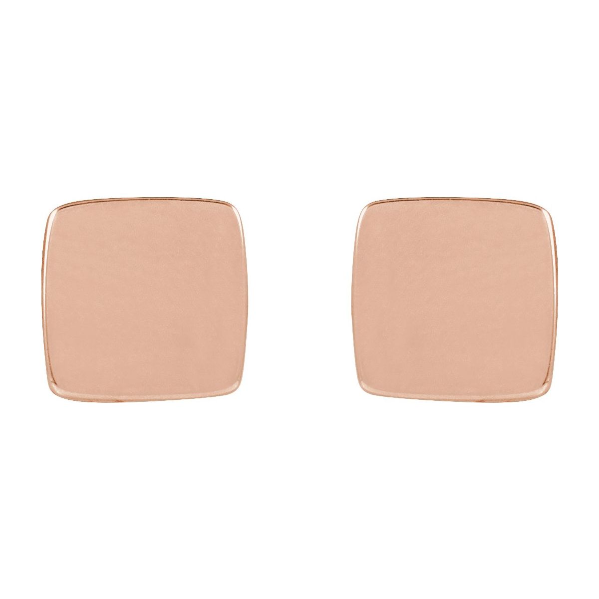 Engravable Geometric Stud Earrings (5 X 5 Mm)