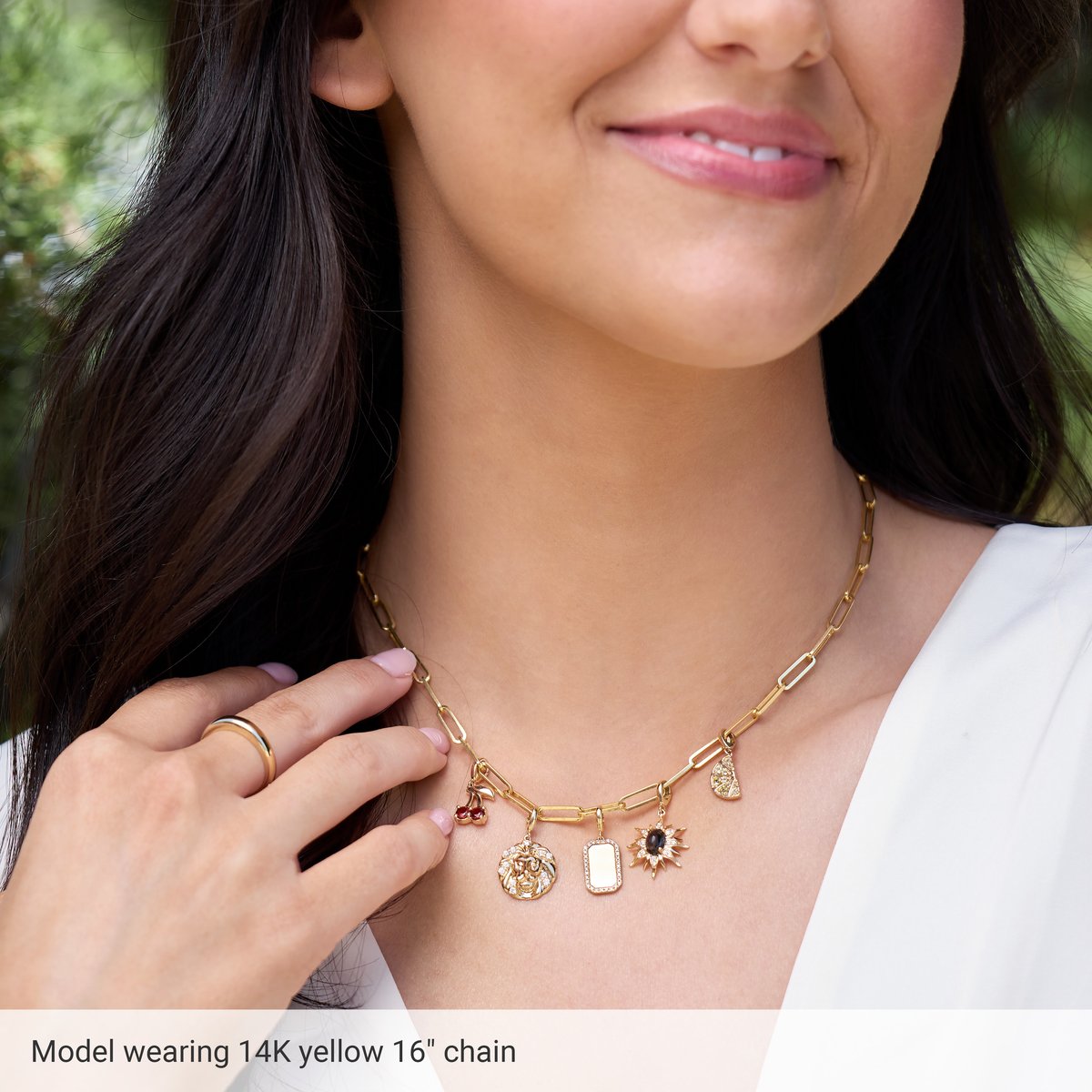 3.85 mm Paperclip-Style Chain Bracelet (3.85 Mm / 7 In) - gallery - Series CH1095