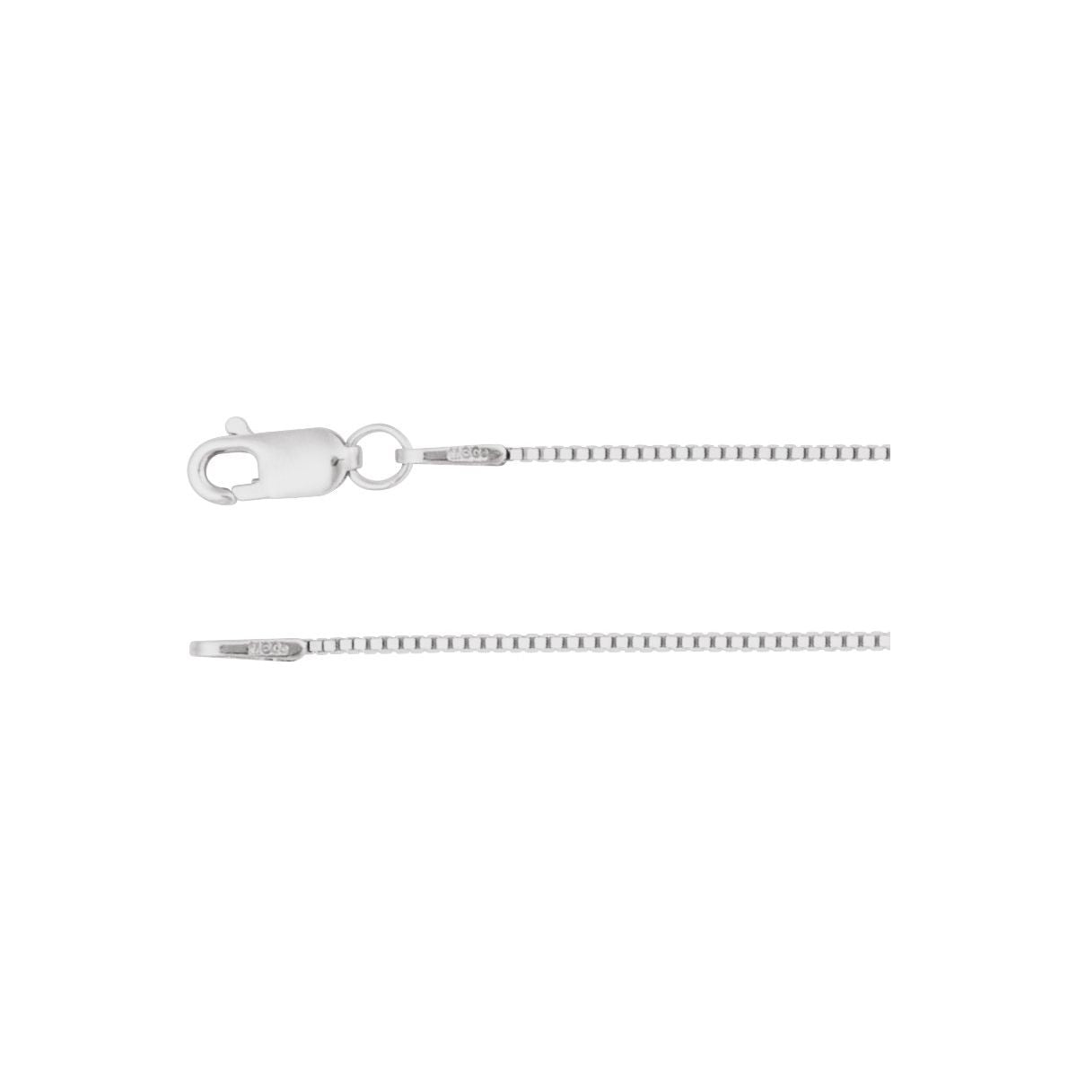 Box Chain Bracelet (.75 Mm / 7 In) - 14K White Gold - Series CH619