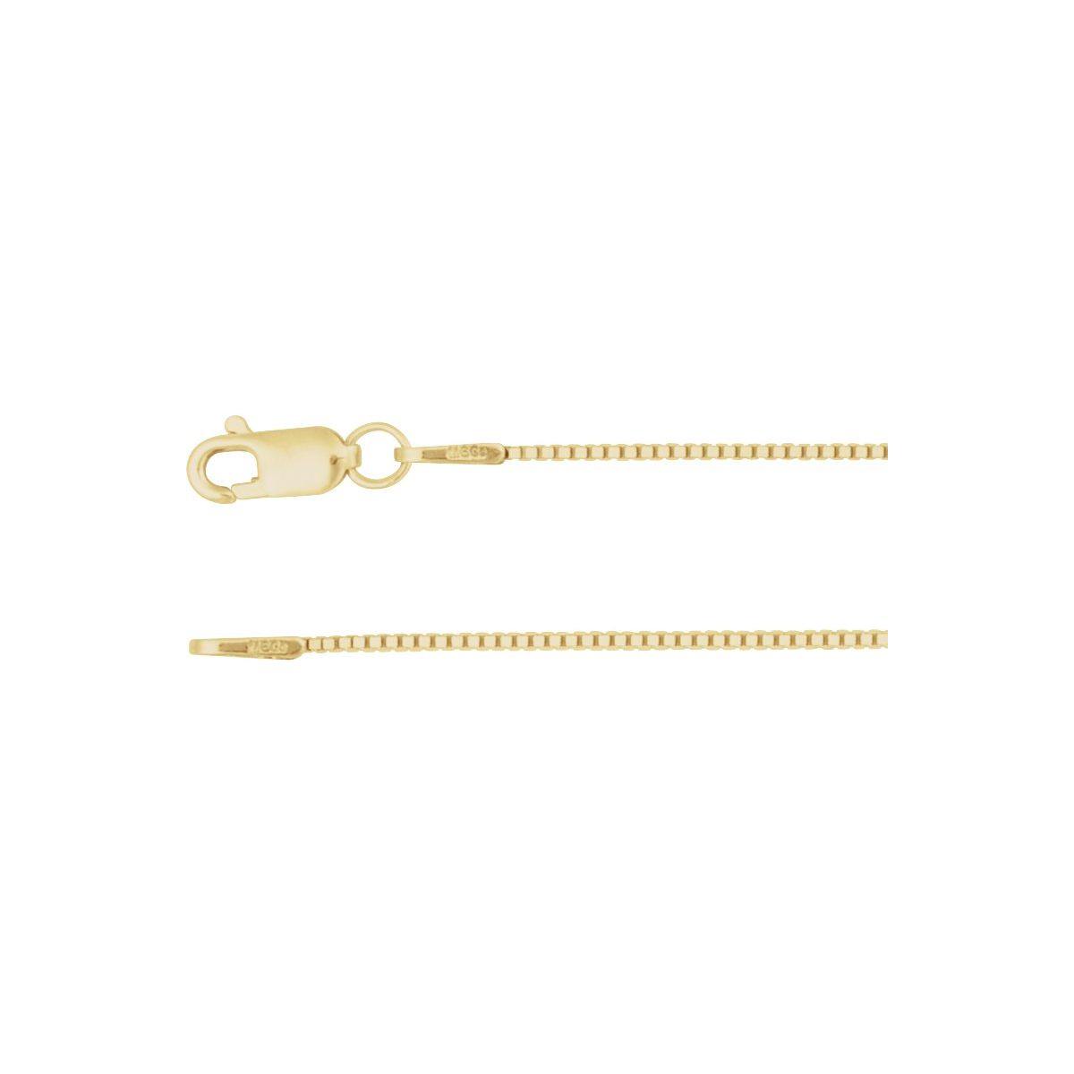 Box Chain Bracelet (.75 Mm / 7 In) - 14K Yellow Gold - Series CH619