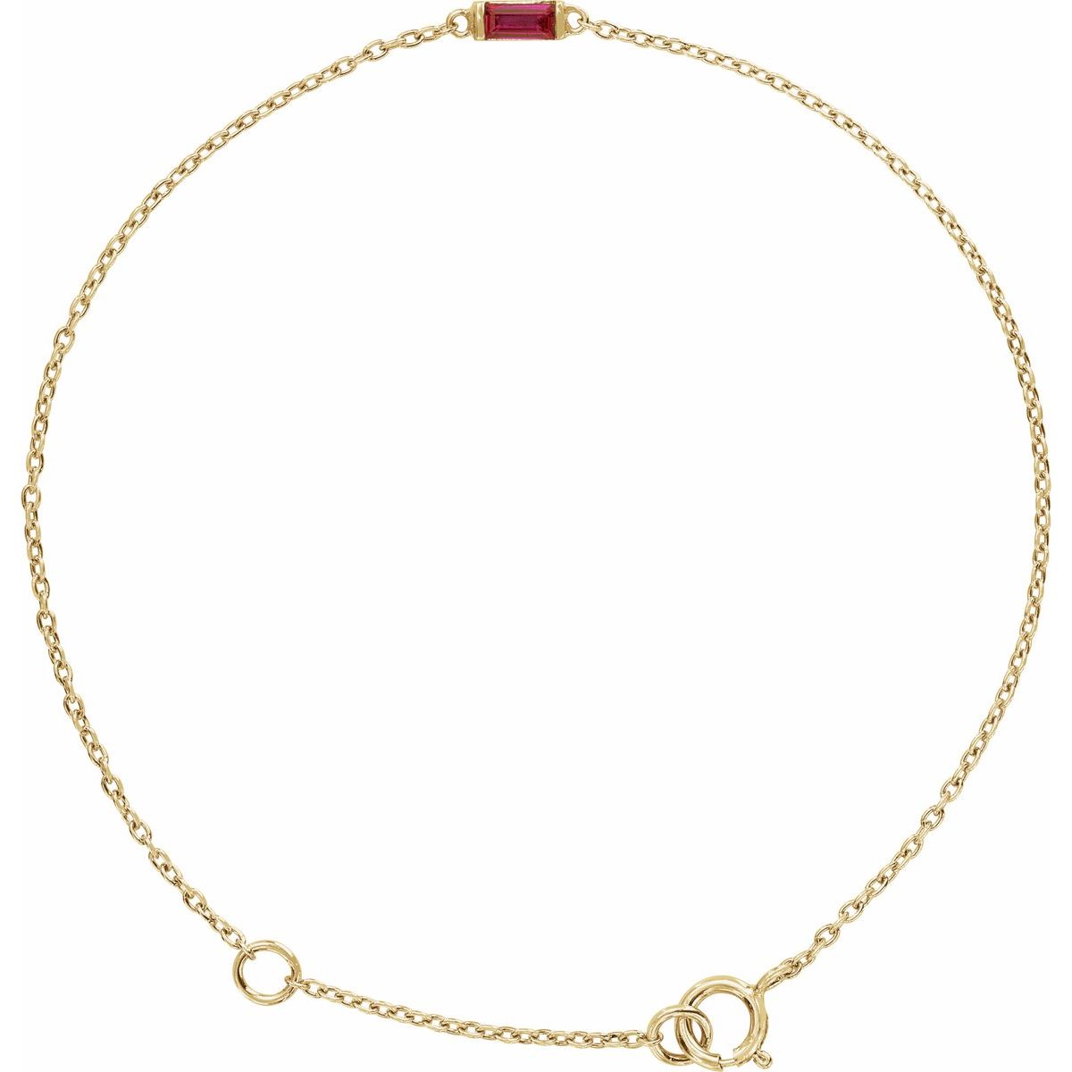 Baguette Bracelet - 14K Yellow Gold - Series 688877