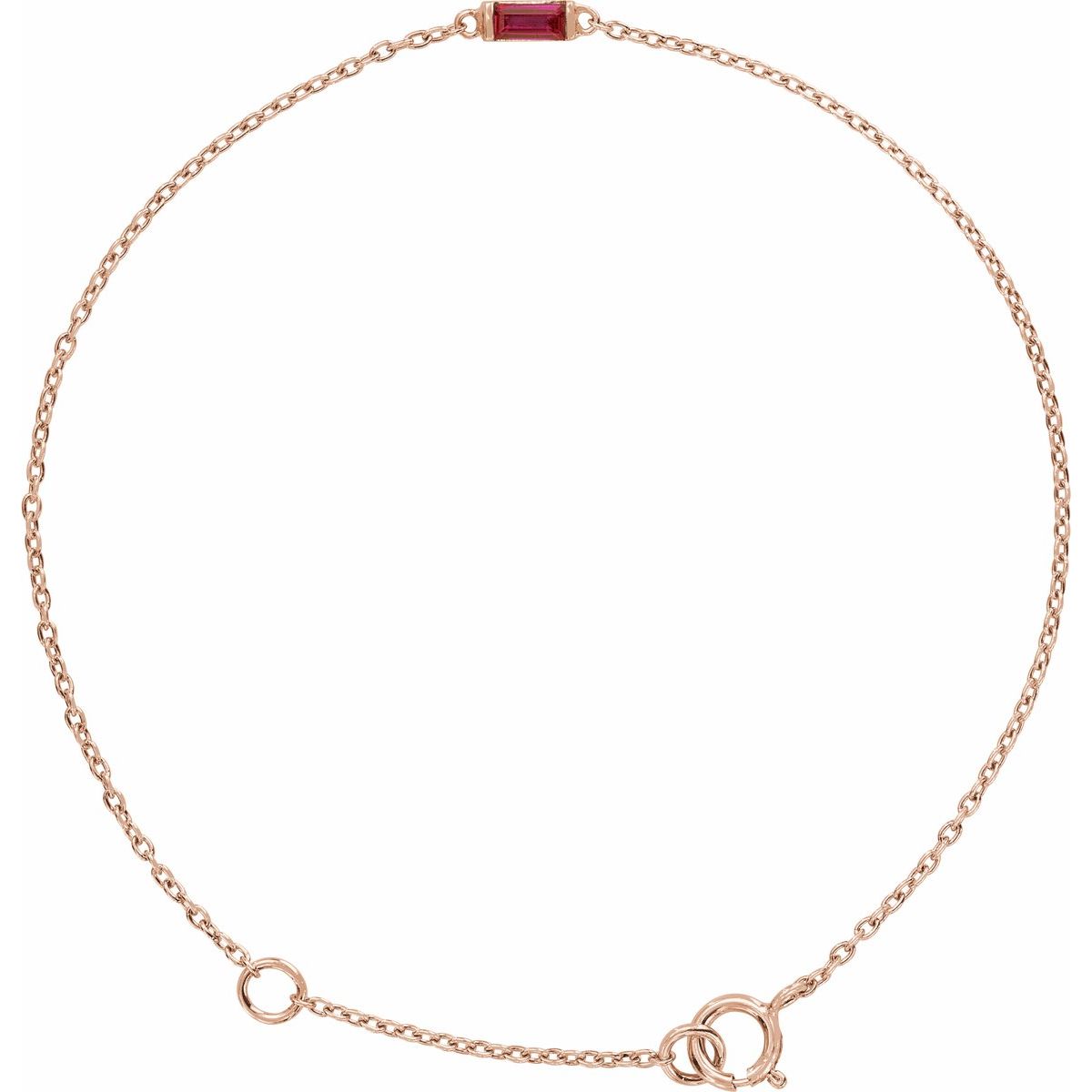 Baguette Bracelet - 14K Rose Gold - Series 688877