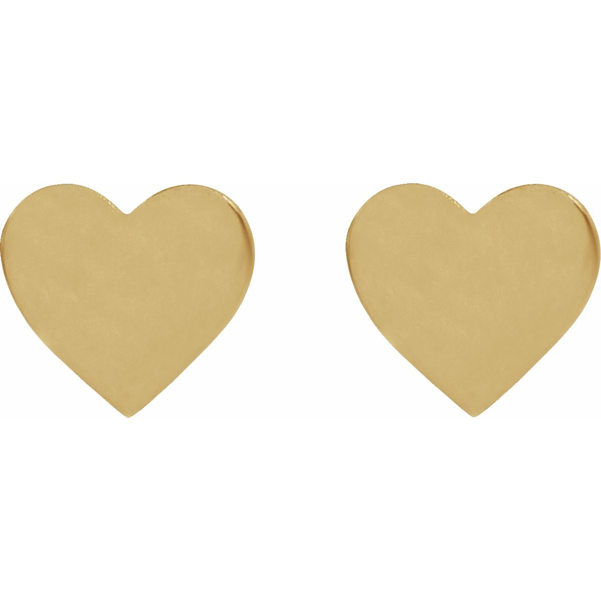 Engravable Heart Stud Earrings (6 X 6 Mm)