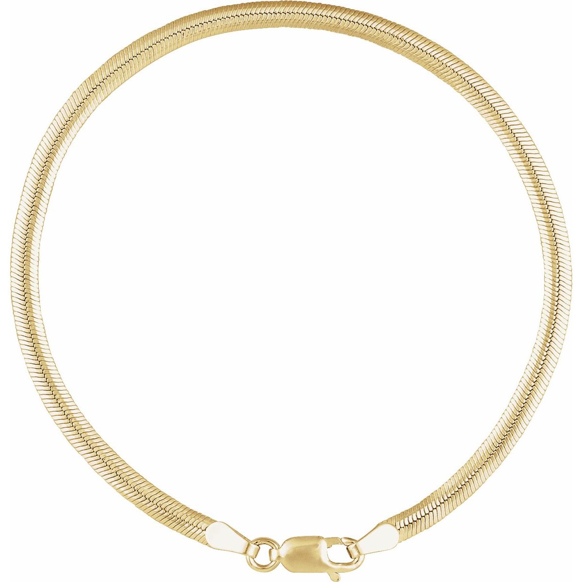 3 mm Oval Snake Chain Bracelet (3 Mm / 7 In) - gallery - Series CH1291