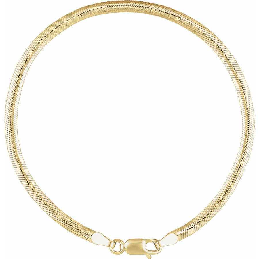 3 mm Oval Snake Chain Bracelet (3 Mm / 7 In) - gallery - Series CH1291