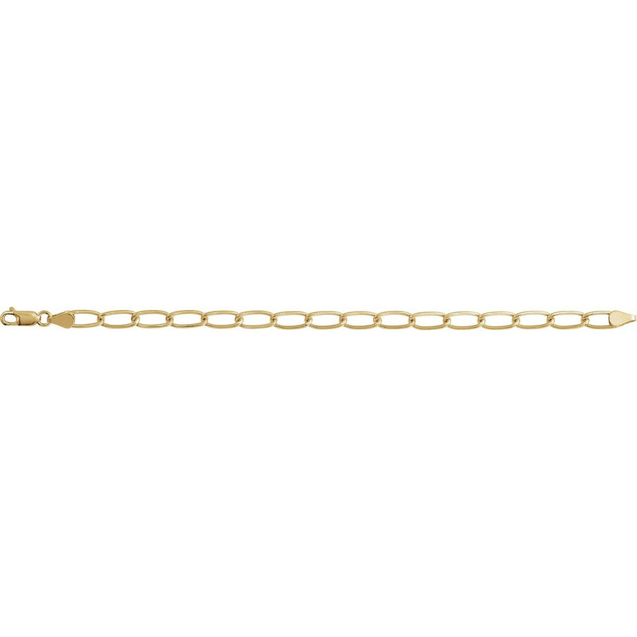 5.7 mm Elongated Curb Chain Bracelet (5.7 Mm / 7 In) - gallery - Series CH1293