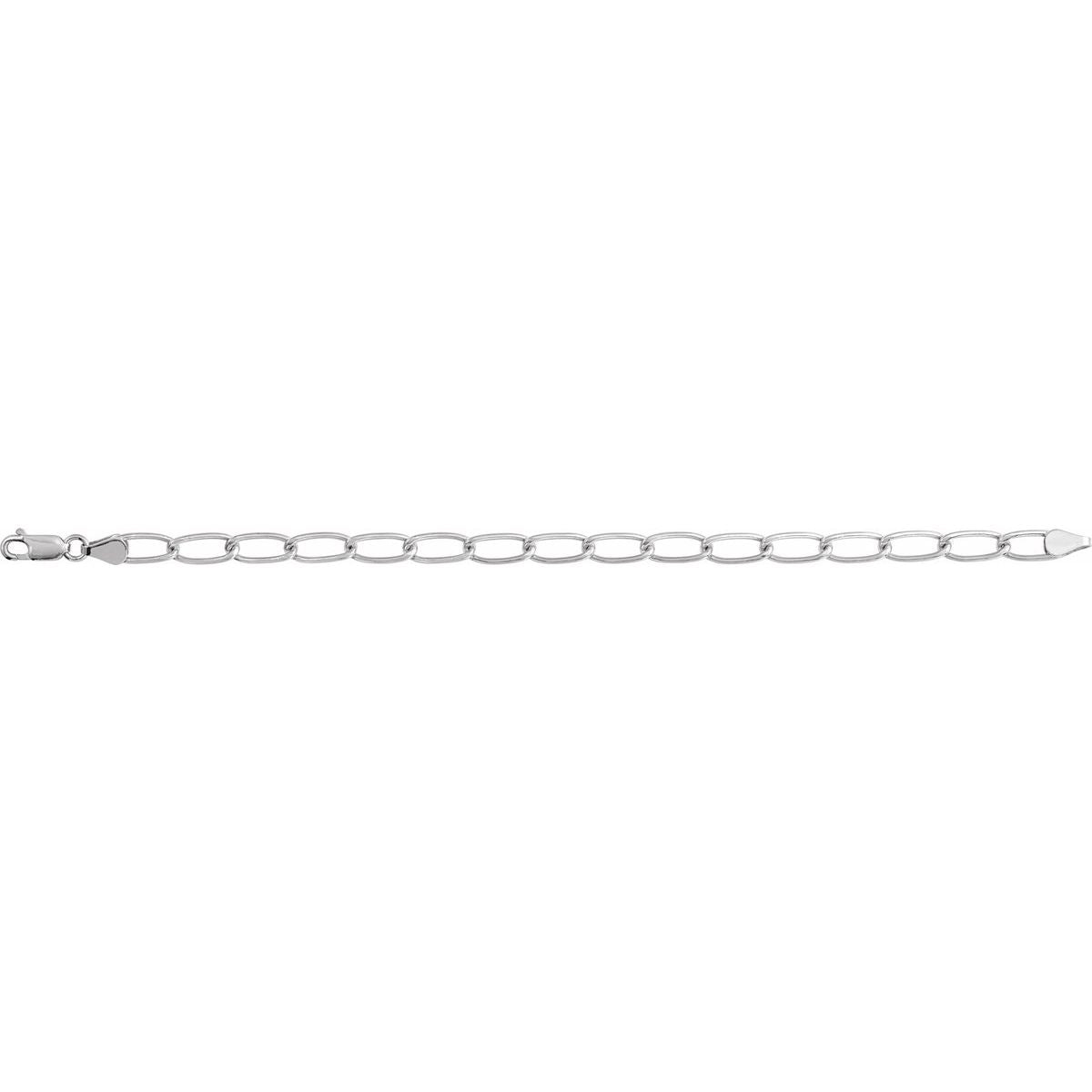 5.7 mm Elongated Curb Chain Bracelet (5.7 Mm / 7 In) - gallery - Series CH1293