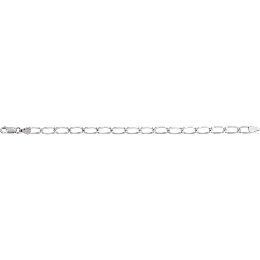 5.7 mm Elongated Curb Chain Bracelet (5.7 Mm / 7 In) - gallery - Series CH1293