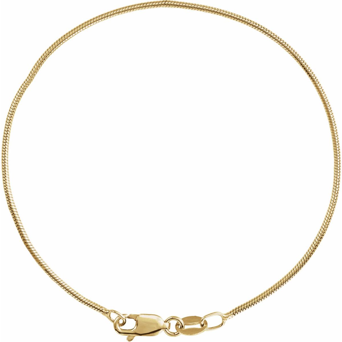 1.2 mm Round Snake Chain Bracelet (1.2 Mm / 7 In) - gallery - Series CH1294
