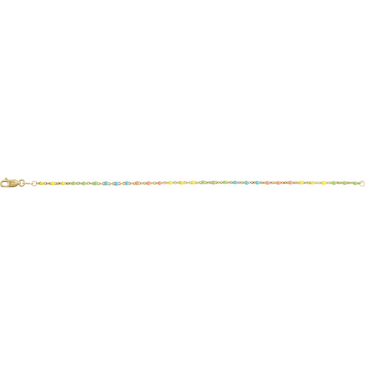 1.7 mm Enamel Bead Cable Chain Bracelet (1.7 Mm / 7 In) - gallery - Series CH1299