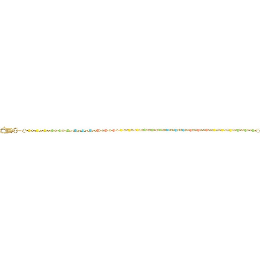 1.7 mm Enamel Bead Cable Chain Bracelet (1.7 Mm / 7 In) - gallery - Series CH1299