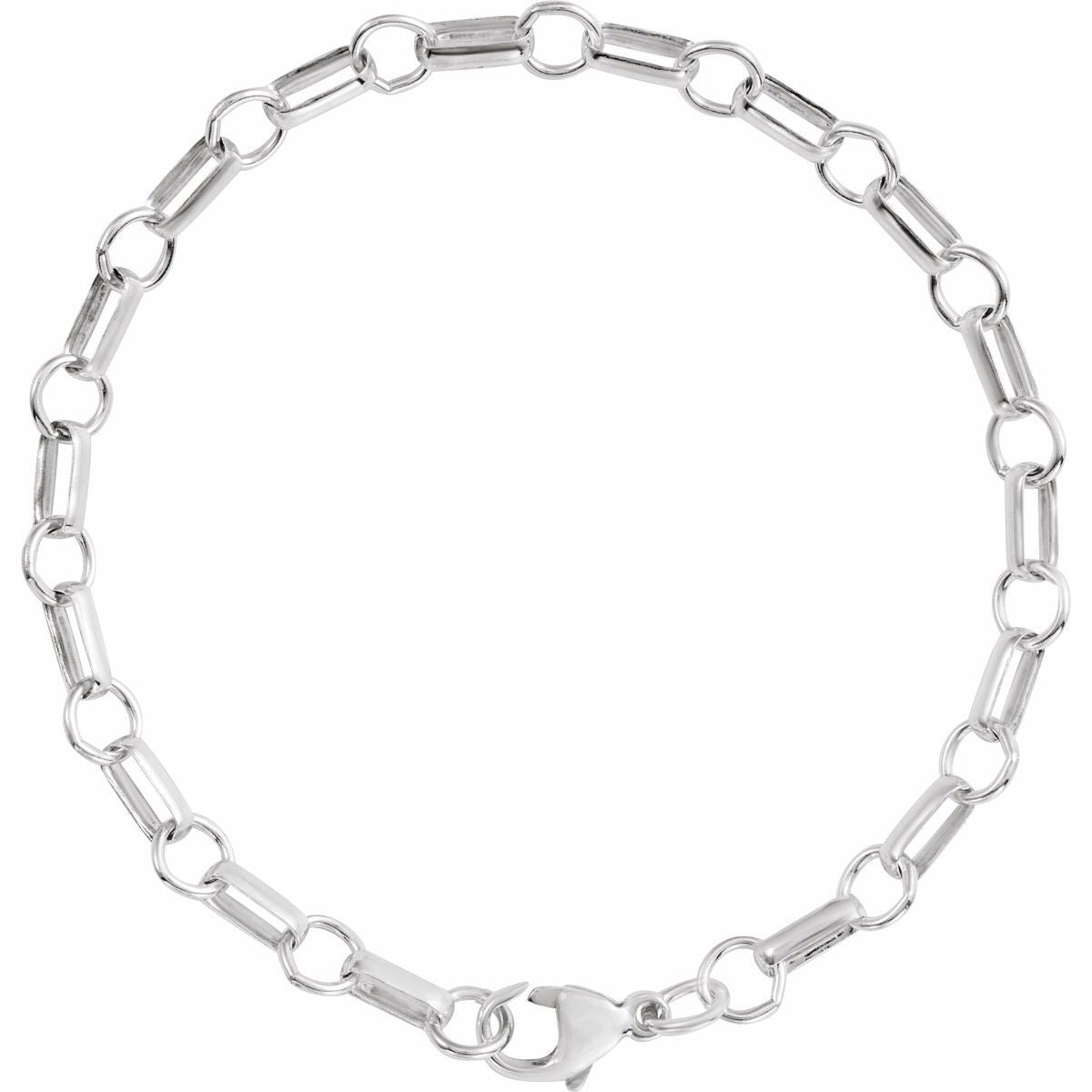 5.3 mm Paperclip-Style Chain Bracelet (5.3 Mm / 7 In) - gallery - Series CH1315