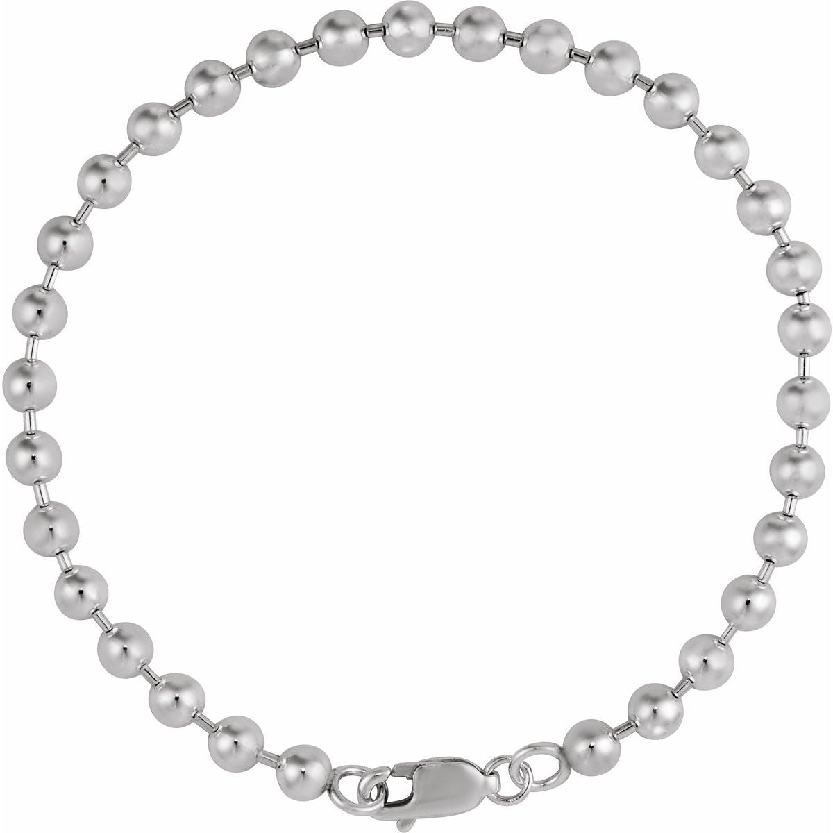 4.1 mm Bead Chain Bracelet (4.1 Mm / 7 In) - gallery - Series CH1306