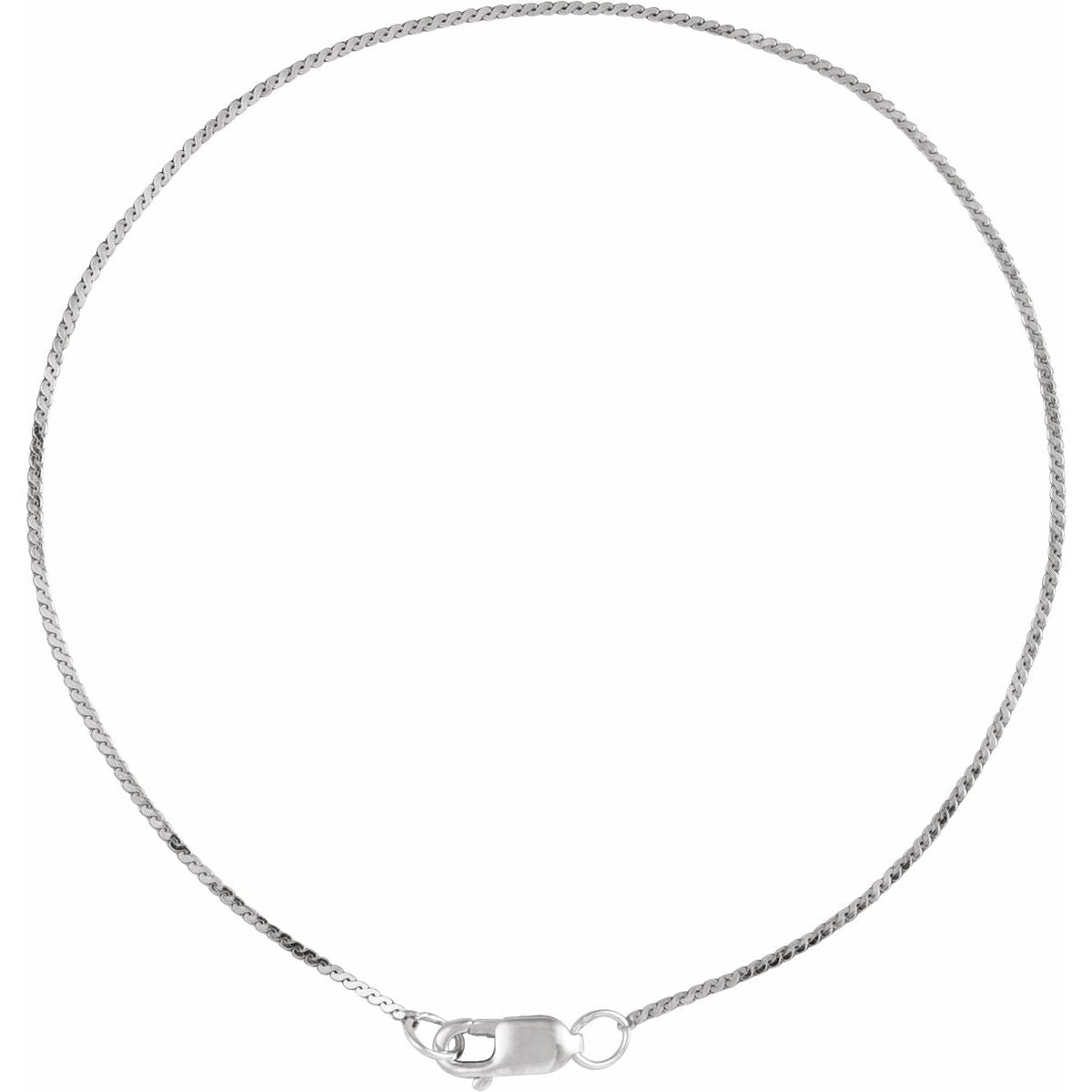 .9 mm Serpentine Chain Bracelet (.9 Mm / 7 In) - gallery - Series CH1308