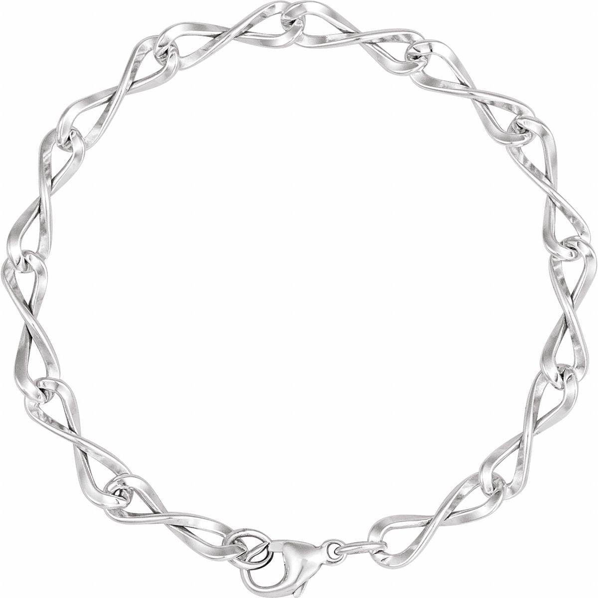 5.46 mm Figure Eight Chain Bracelet (5.46 Mm / 7 In) - gallery - Series CH1307