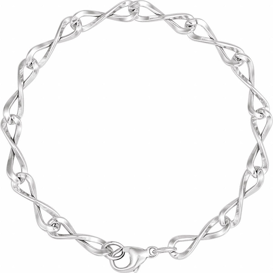 5.46 mm Figure Eight Chain Bracelet (5.46 Mm / 7 In) - gallery - Series CH1307