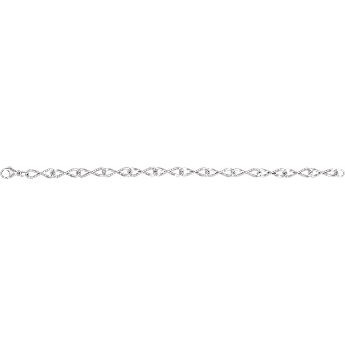 5.46 mm Figure Eight Chain Bracelet (5.46 Mm / 7 In) - gallery - Series CH1307