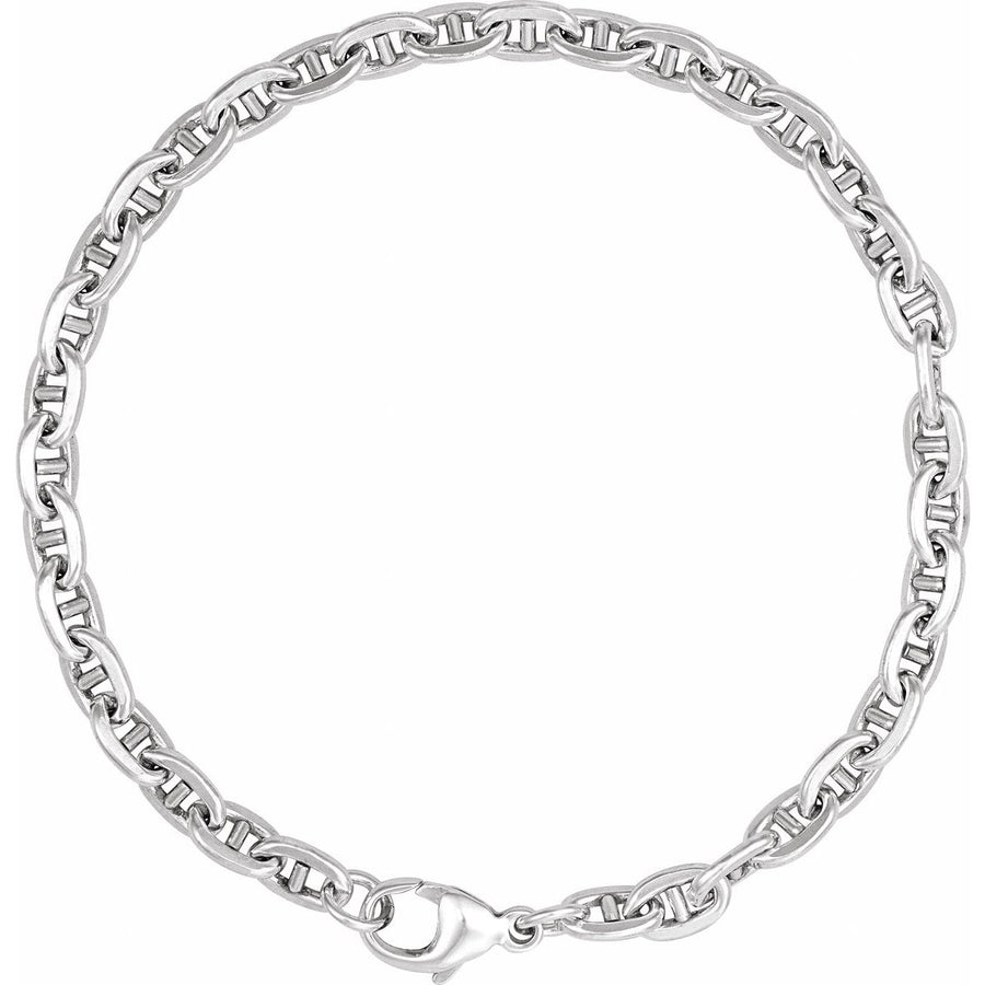 4.5 mm Curbed Anchor Chain Bracelet (4.5 Mm / 7 In) - gallery - Series CH1309
