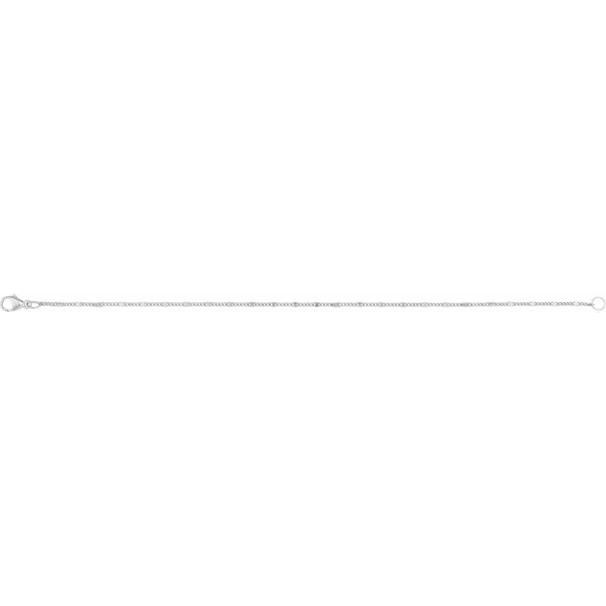 1.15 mm Dapped Diamond-Cut Curb Chain Bracelet (1.15 Mm / 7 In) - gallery - Series CH1311