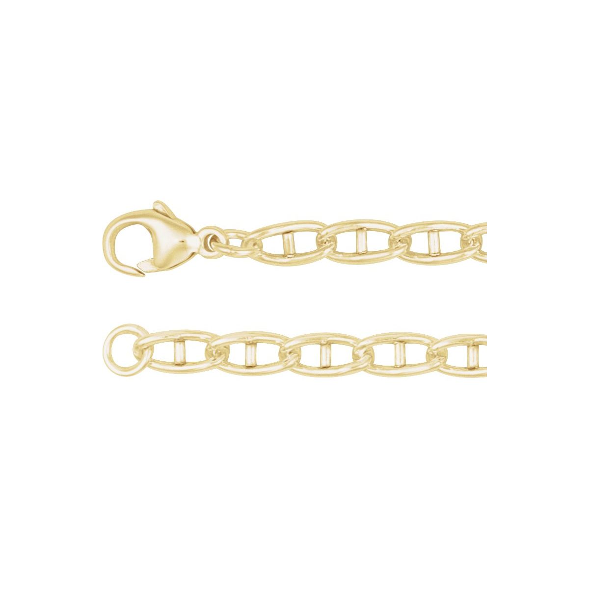 3.8 mm Anchor Chain Bracelet (3.8 Mm / 7 In) - 14K Yellow Gold-Filled - Series CH1316
