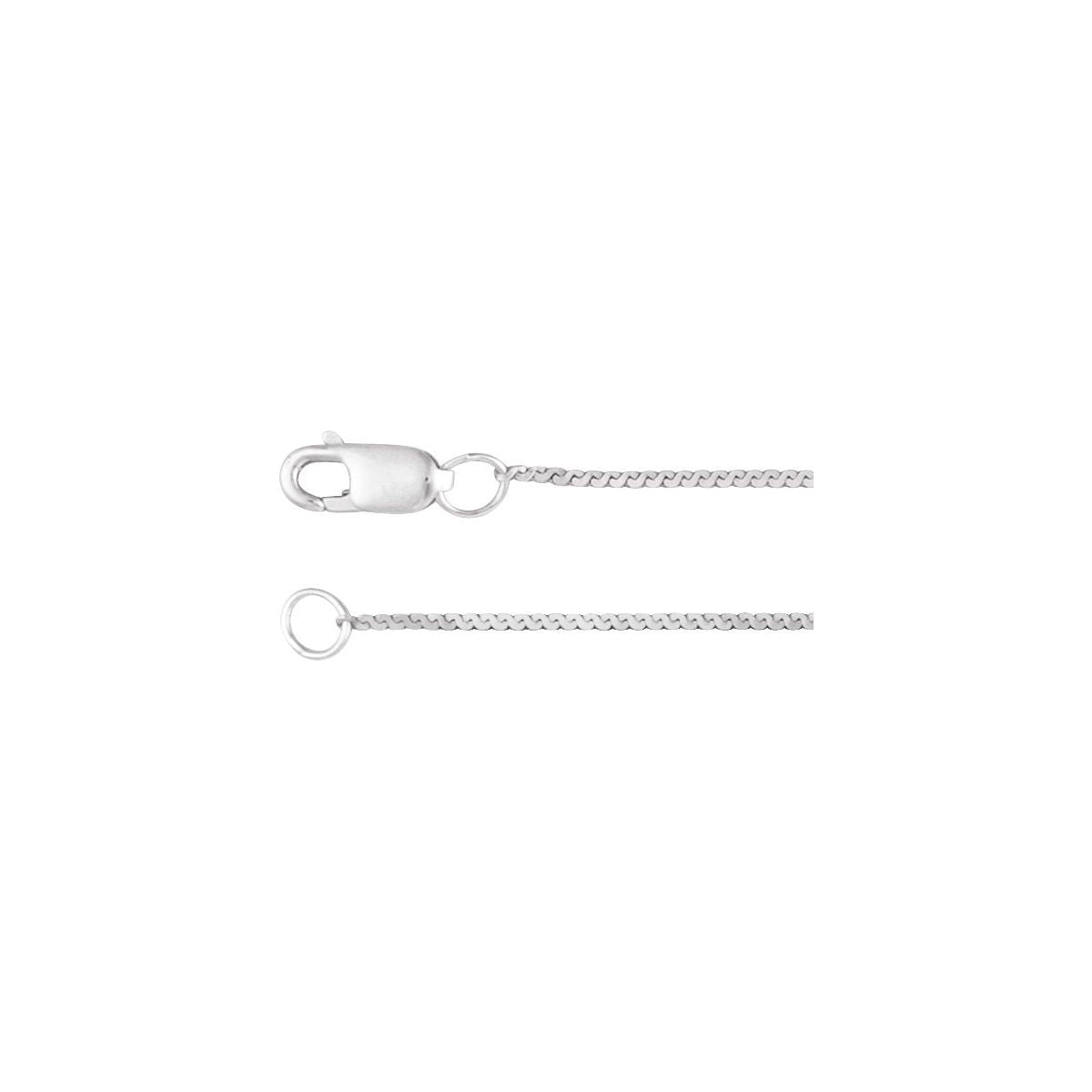 .9 mm Serpentine Chain Bracelet (.9 Mm / 7 In) - Sterling Silver - Series CH1308