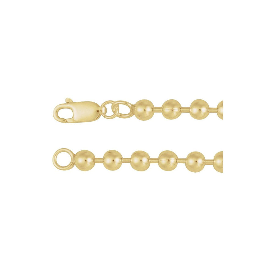 4.1 mm Bead Chain Bracelet (4.1 Mm / 7 In) - 14K Yellow Gold-Filled - Series CH1306