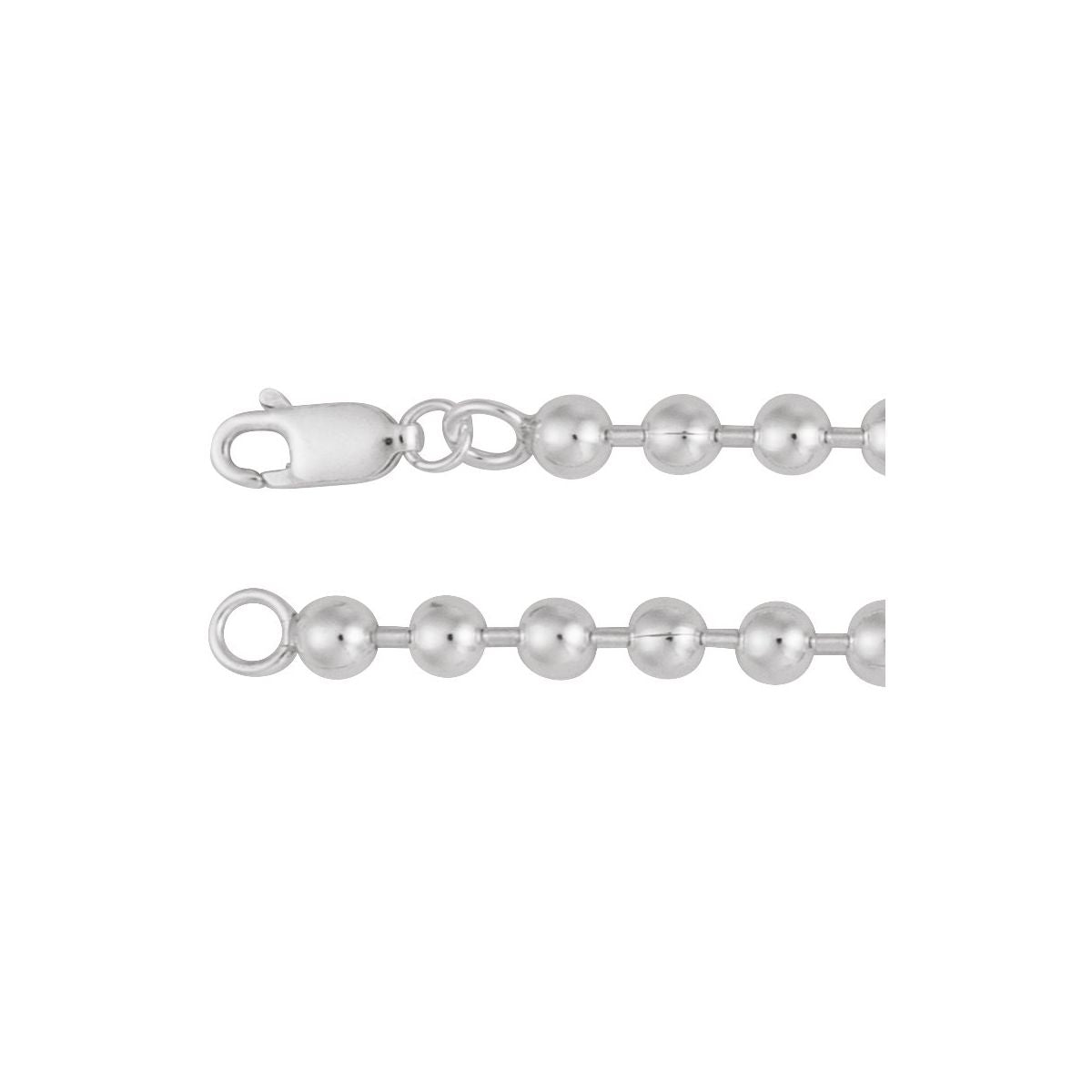 4.1 mm Bead Chain Bracelet (4.1 Mm / 7 In) - Sterling Silver - Series CH1306