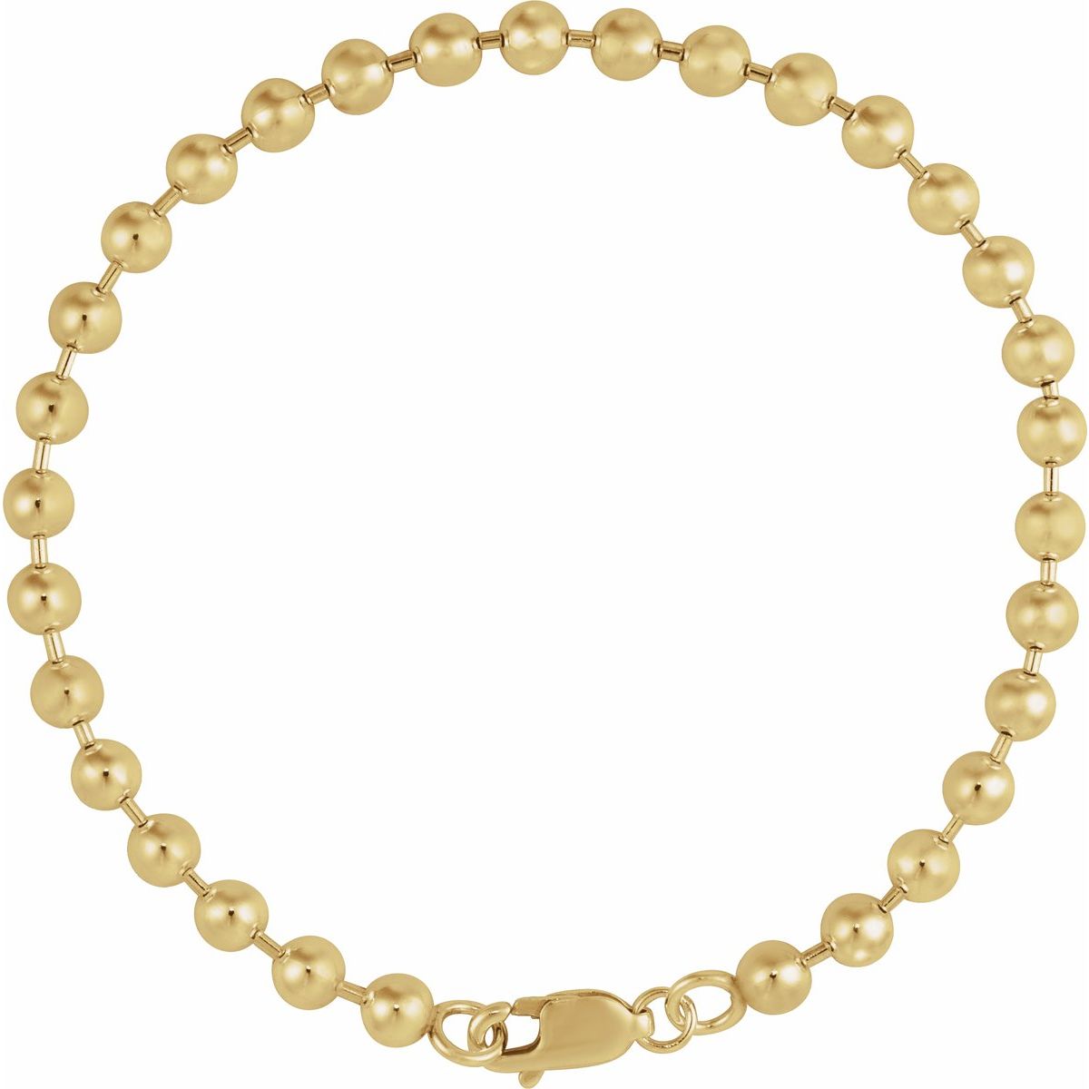 4.1 mm Bead Chain Bracelet (4.1 Mm / 7 In) - gallery - Series CH1306