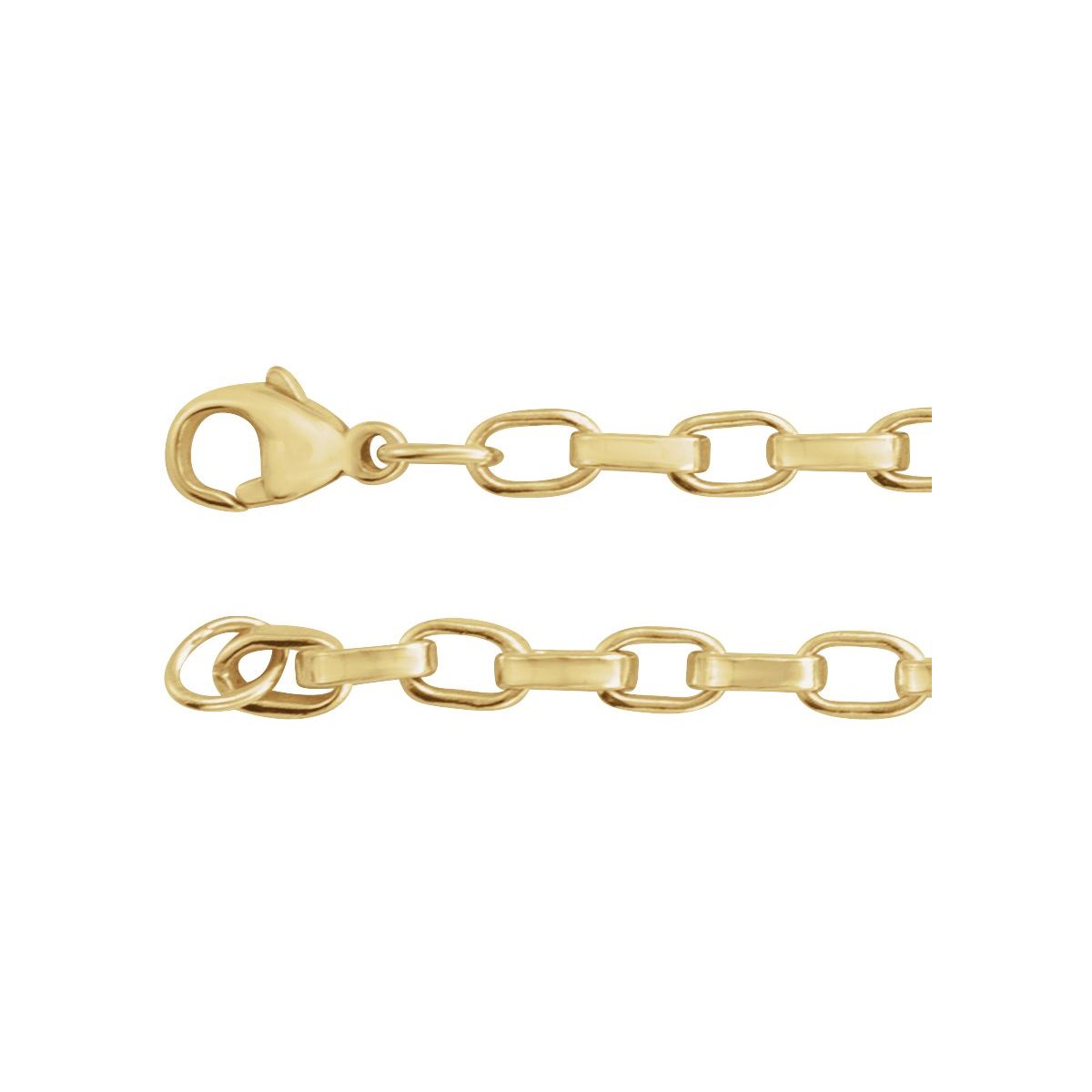 4.08 mm Rolo Chain Bracelet (4.08 Mm / 7 In) - 14K Yellow Gold-Filled - Series CH1312