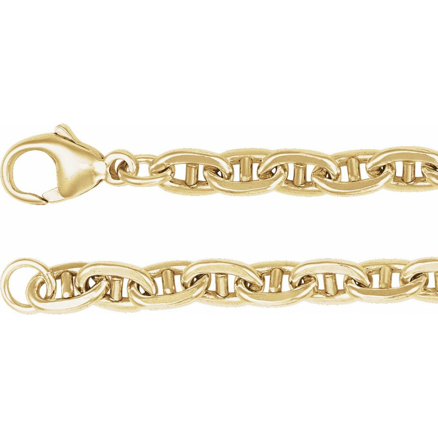 4.5 mm Curbed Anchor Chain Bracelet (4.5 Mm / 7 In) - 14K Yellow Gold-Filled - Series CH1309