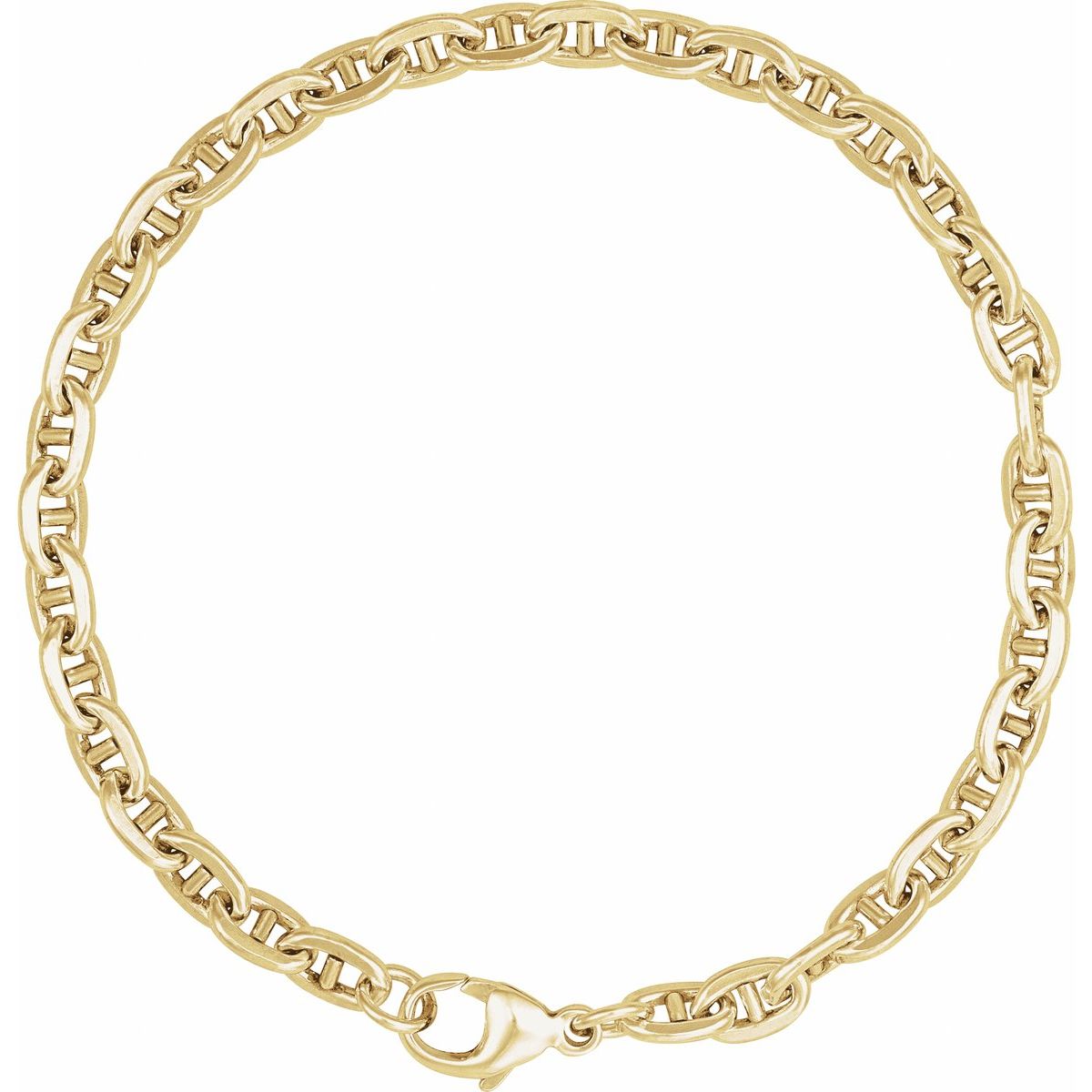 4.5 mm Curbed Anchor Chain Bracelet (4.5 Mm / 7 In) - gallery - Series CH1309