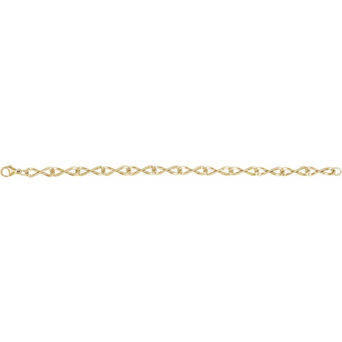 5.46 mm Figure Eight Chain Bracelet (5.46 Mm / 7 In) - gallery - Series CH1307