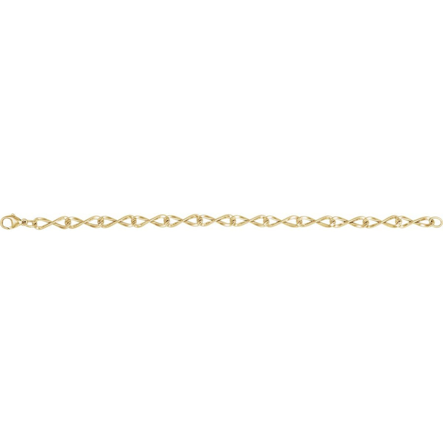 5.46 mm Figure Eight Chain Bracelet (5.46 Mm / 7 In) - gallery - Series CH1307