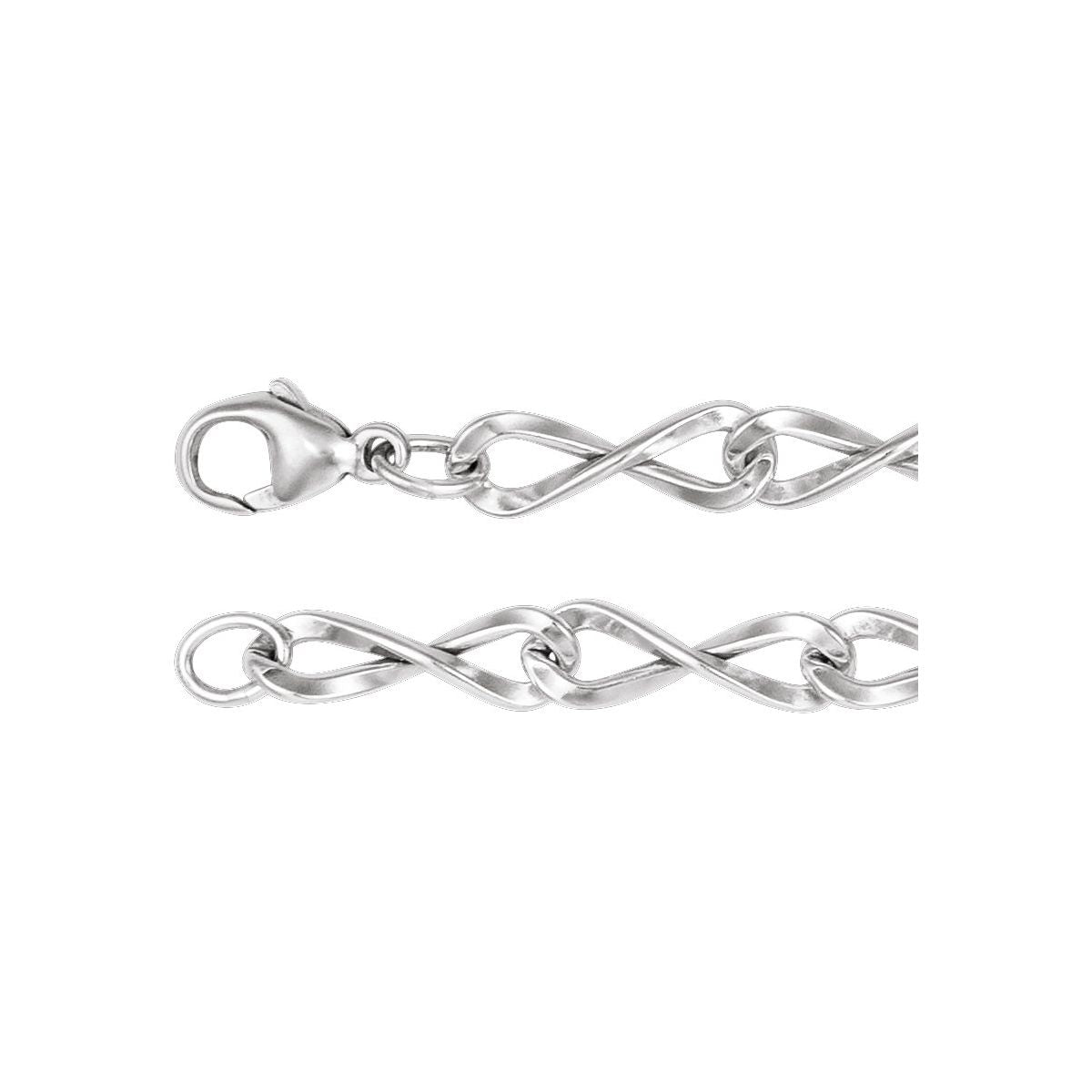 5.46 mm Figure Eight Chain Bracelet (5.46 Mm / 7 In) - Sterling Silver - Series CH1307