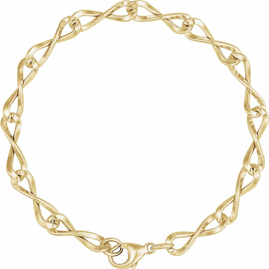 5.46 mm Figure Eight Chain Bracelet (5.46 Mm / 7 In) - gallery - Series CH1307