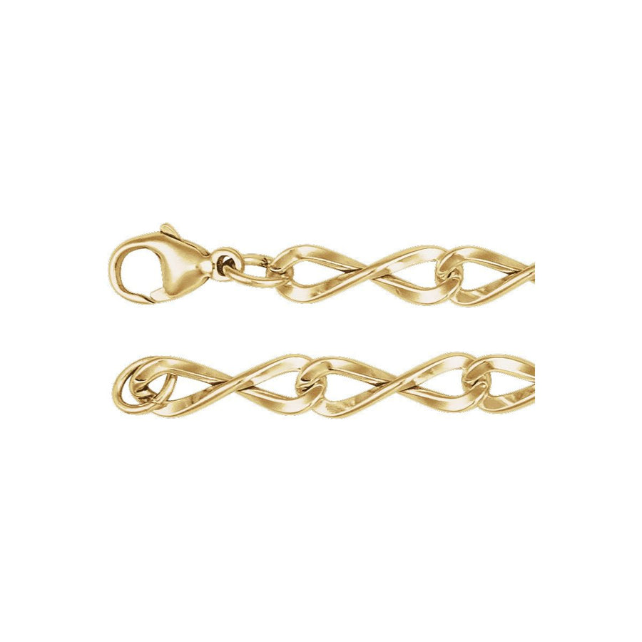 5.46 mm Figure Eight Chain Bracelet (5.46 Mm / 7 In) - 14K Yellow Gold-Filled - Series CH1307