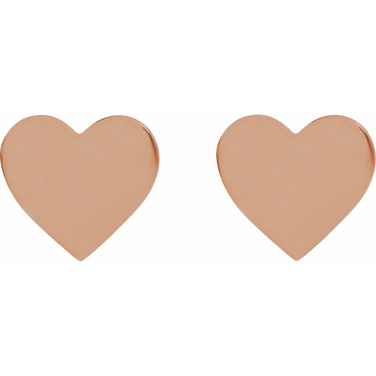 Engravable Heart Stud Earrings (6 X 6 Mm)