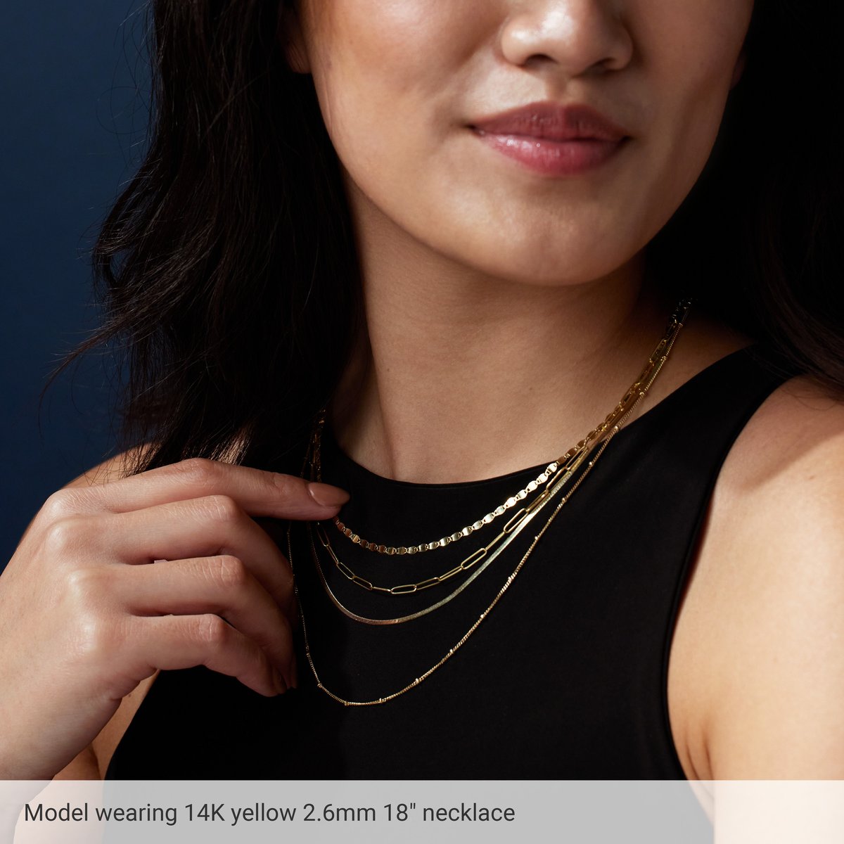 2.6 mm Paperclip-Style Chain Bracelet (2.6 Mm / 7 In) - gallery - Series CH1094
