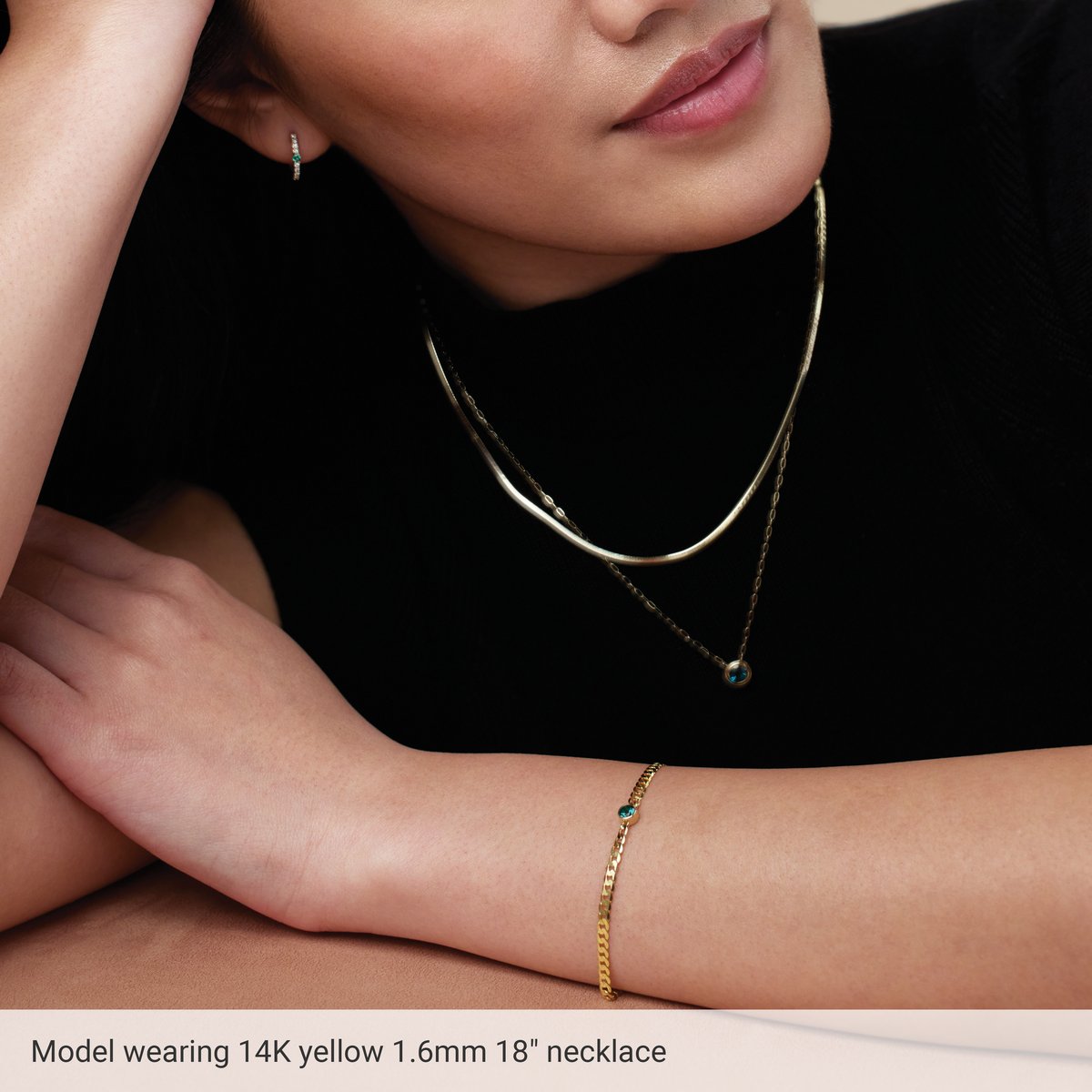 2.8 mm Flexible Herringbone Chain Bracelet (2.8 Mm / 7 In) - gallery - Series CH1109
