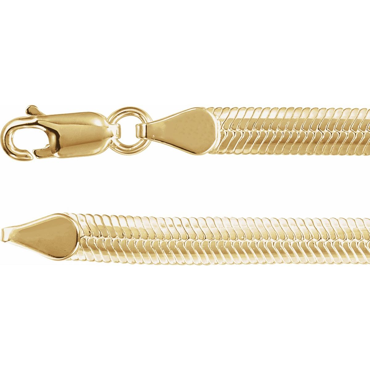 4.8 mm Oval Snake Chain Bracelet (4.8 Mm / 7 In) - 14K Yellow Gold-Filled - Series CH1292