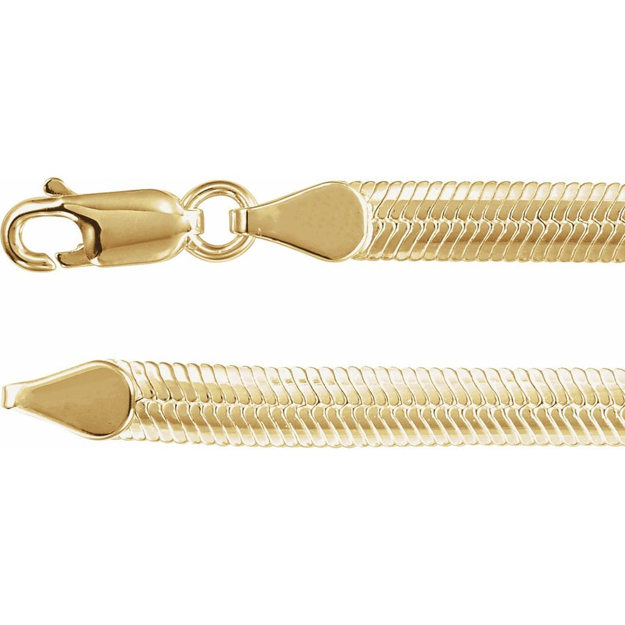 4.8 mm Oval Snake Chain Bracelet (4.8 Mm / 7 In) - 14K Yellow Gold-Filled - Series CH1292
