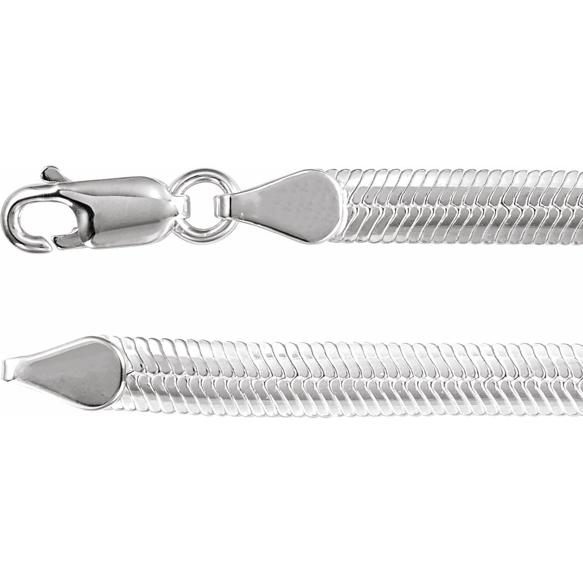 4.8 mm Oval Snake Chain Bracelet (4.8 Mm / 7 In) - Sterling Silver - Series CH1292