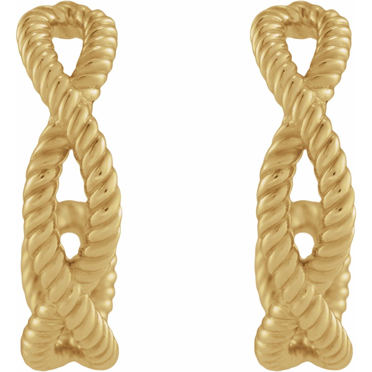 Rope Hoop Earrings (12 Mm)