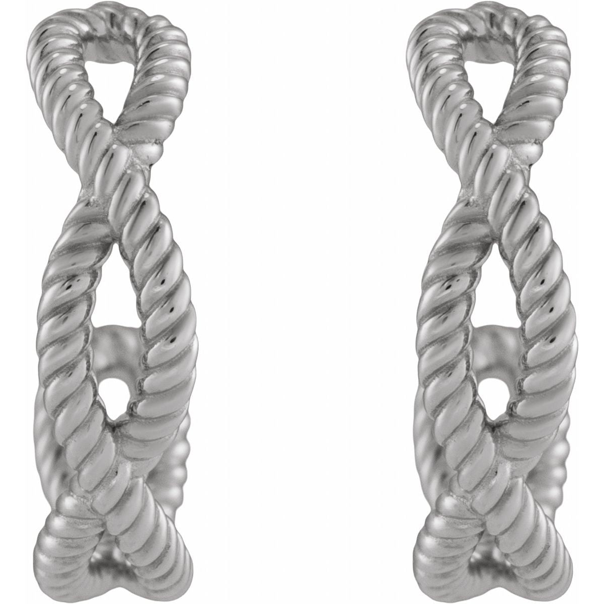 Rope Hoop Earrings (12 Mm)