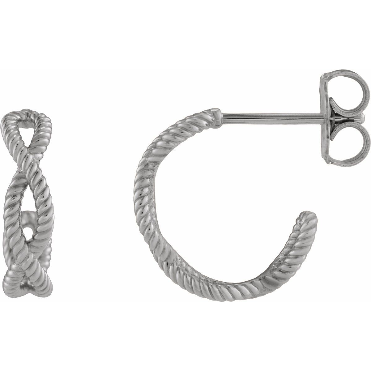 Rope Hoop Earrings (12 Mm)