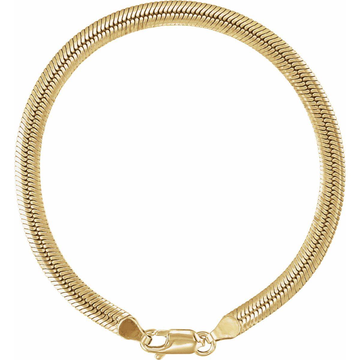 4.8 mm Oval Snake Chain Bracelet (4.8 Mm / 7 In) - gallery - Series CH1292