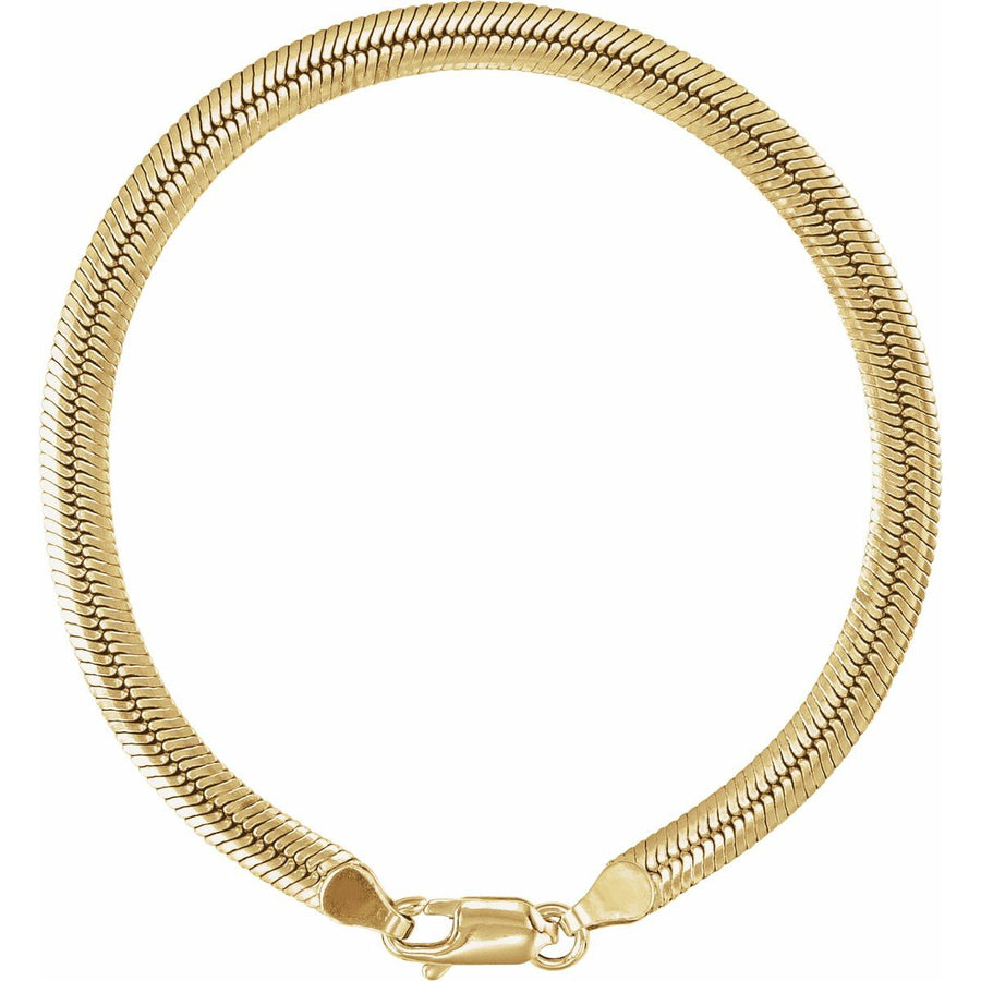 4.8 mm Oval Snake Chain Bracelet (4.8 Mm / 7 In) - gallery - Series CH1292